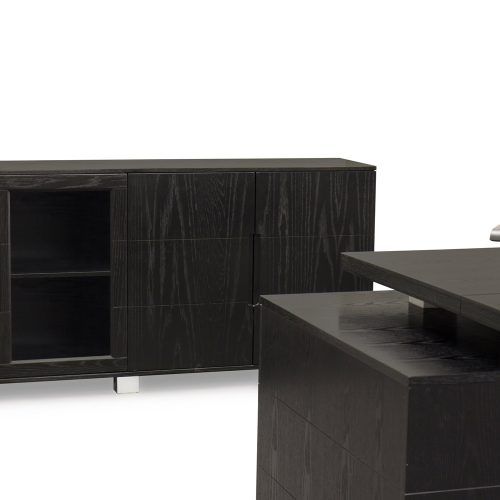 Modern And Contemporary Dark Brown Buffets With Glass Doors (Photo 15 of 20)