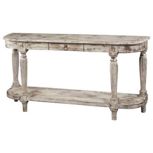 Antique White Distressed Console Tables (Photo 16 of 20)