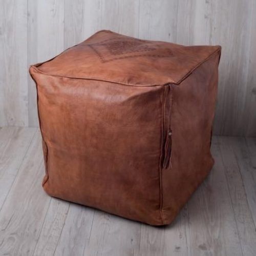 Leather Pouf Ottomans (Photo 20 of 20)