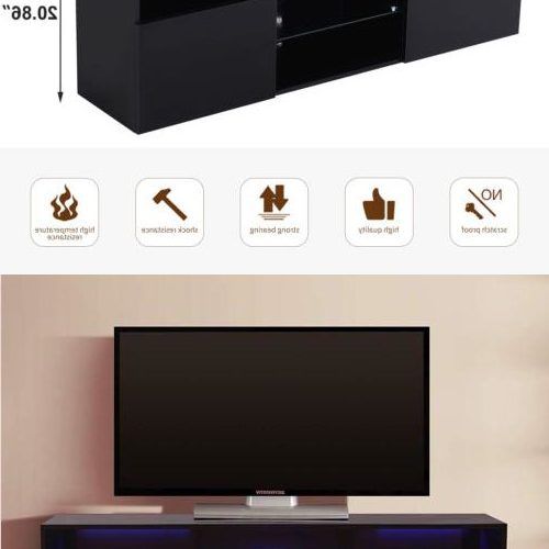 47" Tv Stands High Gloss Tv Cabinet With 2 Drawers (Photo 11 of 20)