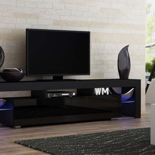 Shiny Black Tv Stands (Photo 7 of 15)