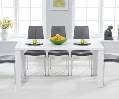 20 Inspirations White Gloss Dining Tables Sets