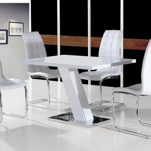 High Gloss White Dining Tables And Chairs (Photo 16 of 20)