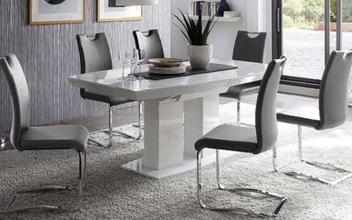 20 Ideas of High Gloss Dining Tables