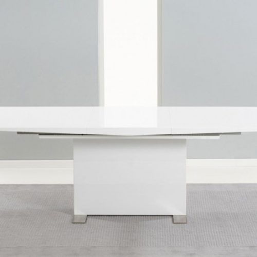 High Gloss White Extending Dining Tables (Photo 15 of 20)