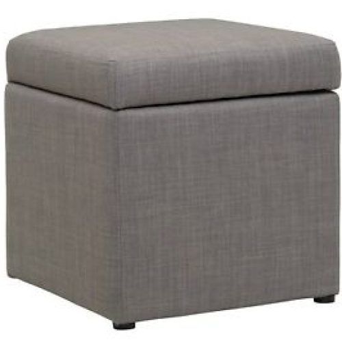 Round Gray Faux Leather Ottomans With Pull Tab (Photo 18 of 20)