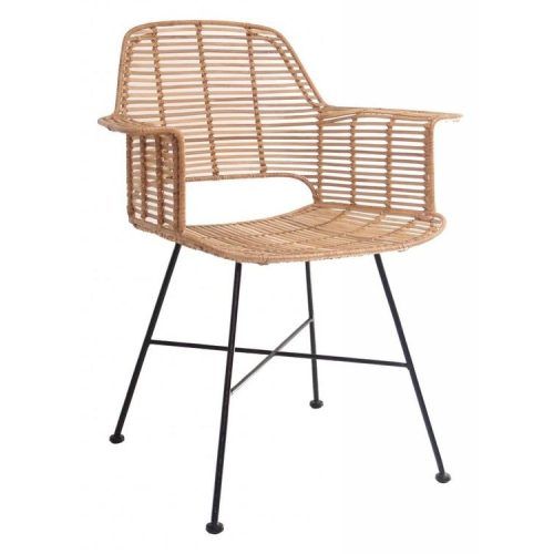 Natural Rattan Metal Chairs (Photo 14 of 20)