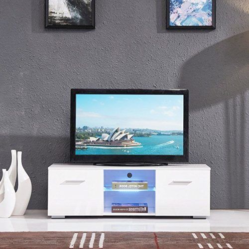 Hannu Tv Media Unit White Stands (Photo 12 of 20)