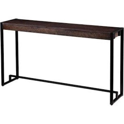 Black And Oak Brown Console Tables (Photo 10 of 20)