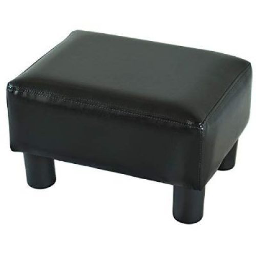 Black Faux Leather Ottomans With Pull Tab (Photo 15 of 20)