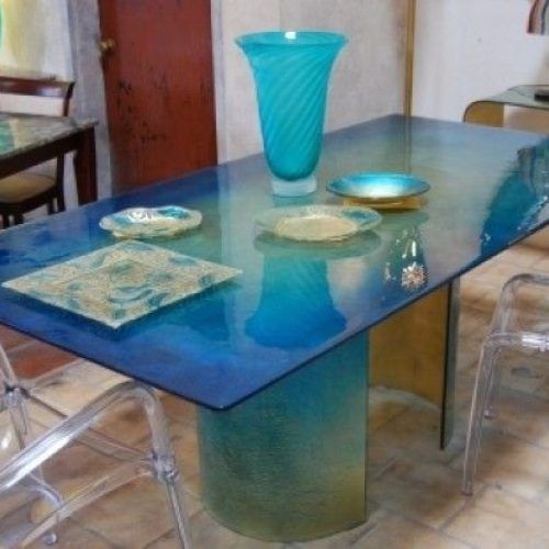 Blue Glass Dining Tables (Photo 1 of 20)