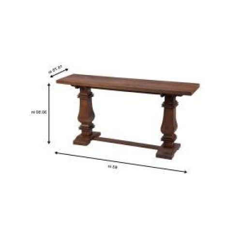 Walnut And Gold Rectangular Console Tables (Photo 15 of 20)