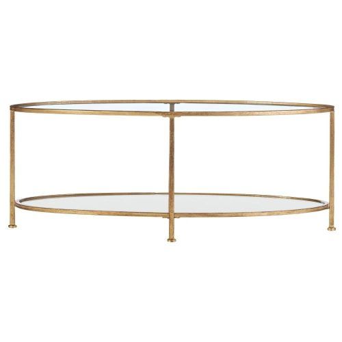 Rectangular Brass Finish And Glass Coffee Tables (Photo 9 of 20)