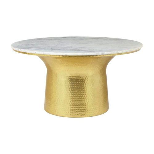 Hammered Antique Brass Modern Cocktail Tables (Photo 7 of 20)