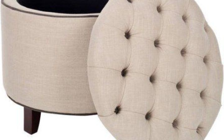 The Best Charcoal Fabric Tufted Storage Ottomans