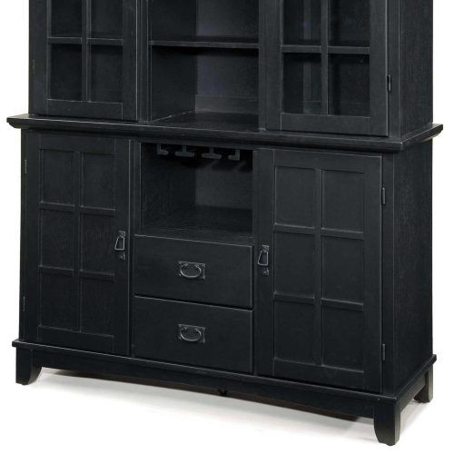 Black Hutch Buffets With Stainless Top (Photo 8 of 20)