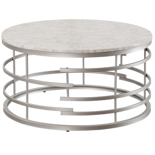 Faux White Marble And Metal Coffee Tables (Photo 20 of 20)