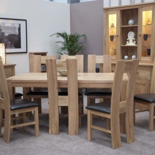 Chunky Solid Oak Dining Tables And 6 Chairs (Photo 2 of 20)