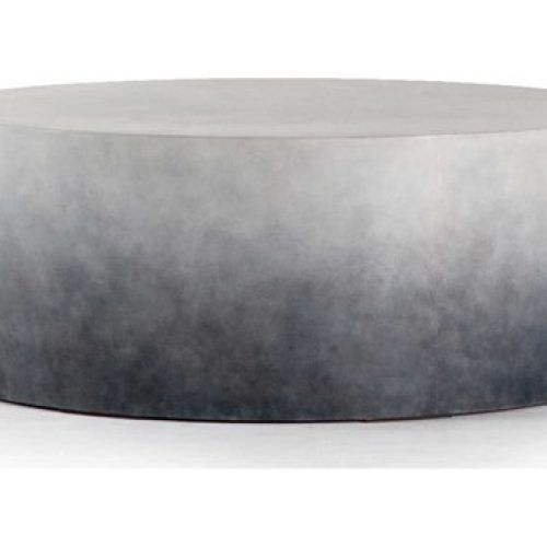 Beige And White Ombre Cylinder Pouf Ottomans (Photo 15 of 20)