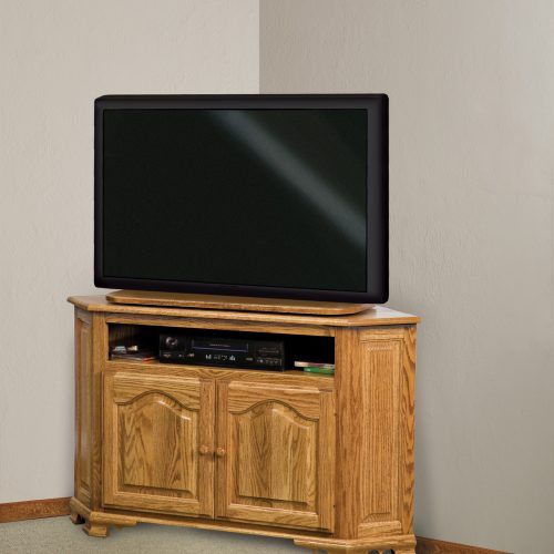 Rustic Corner 50" Solid Wood Tv Stands Gray (Photo 5 of 20)