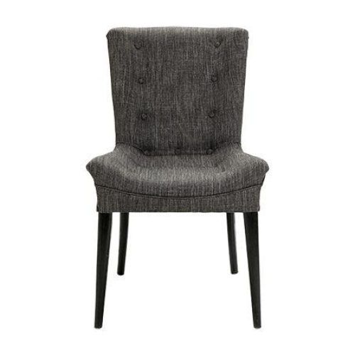 Caira Black Upholstered Side Chairs (Photo 12 of 20)