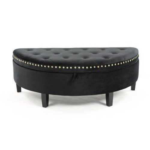 Fabric Tufted Storage Ottomans (Photo 12 of 19)