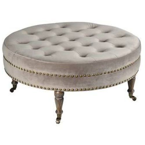Gray Tufted Cocktail Ottomans (Photo 11 of 20)
