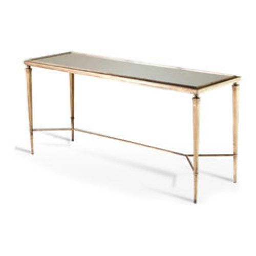 Antiqued Gold Leaf Console Tables (Photo 3 of 20)
