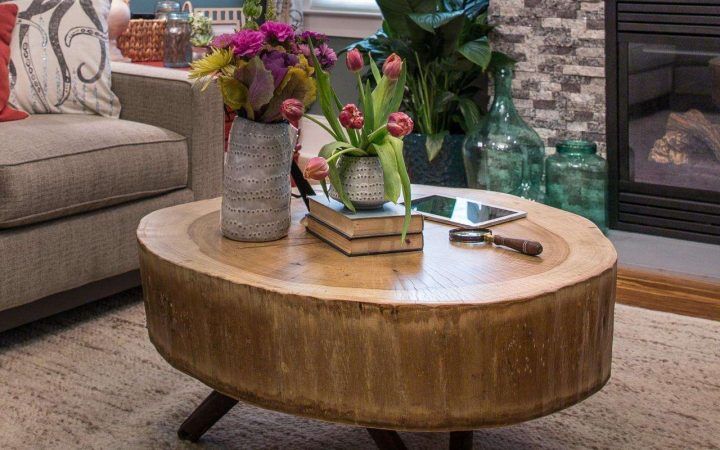 20 Ideas of Tree Trunk Coffee Table