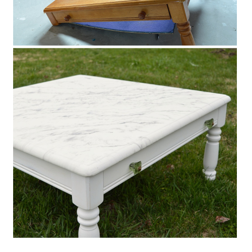 Faux-Marble Top Coffee Tables (Photo 14 of 20)