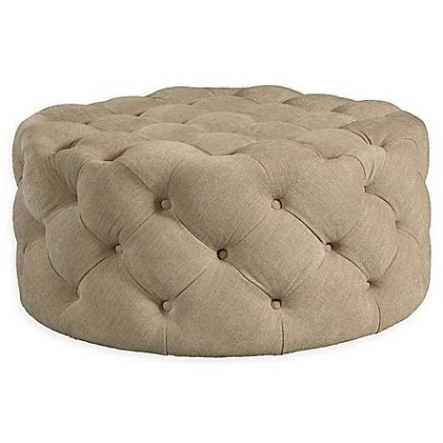 Brown Tufted Pouf Ottomans (Photo 18 of 20)