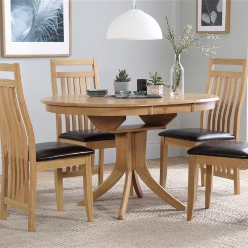 Round Extending Oak Dining Tables And Chairs (Photo 7 of 20)