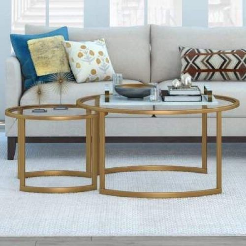 2-Piece Round Console Tables Set (Photo 9 of 20)