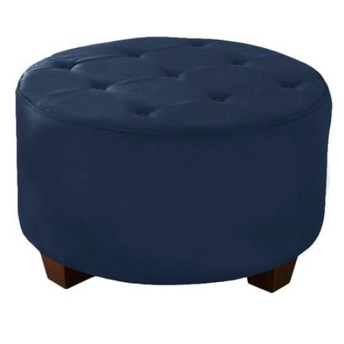 Royal Blue Tufted Cocktail Ottomans (Photo 11 of 20)