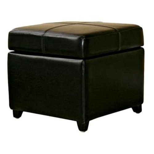 Black Leather Foot Stools (Photo 1 of 20)