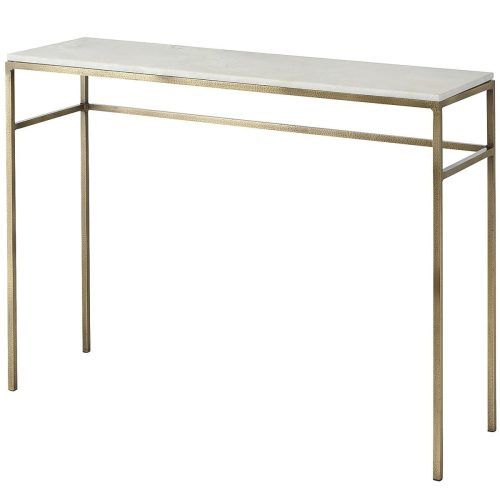 Elke Glass Console Tables With Brass Base (Photo 11 of 20)