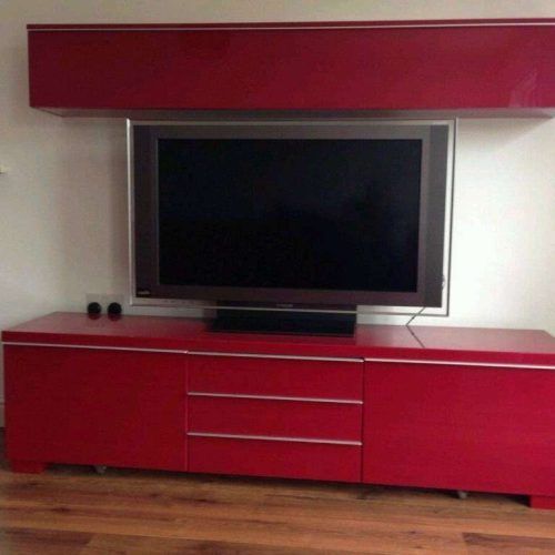Red Gloss Tv Stands (Photo 3 of 15)