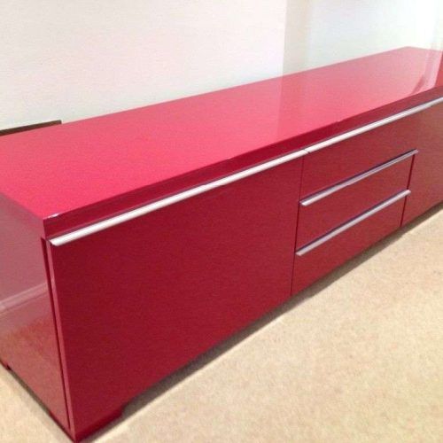 Red Gloss Tv Cabinets (Photo 2 of 20)