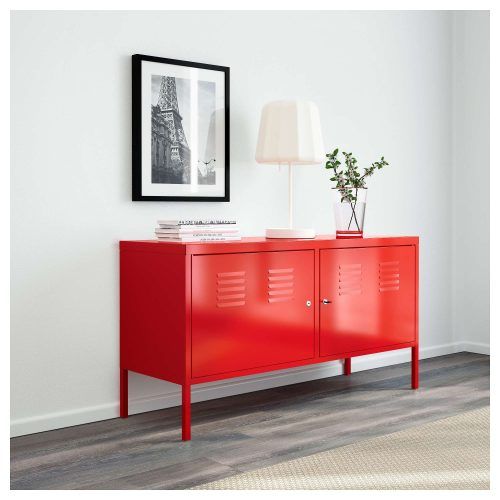 Ikea Red Sideboards (Photo 2 of 20)