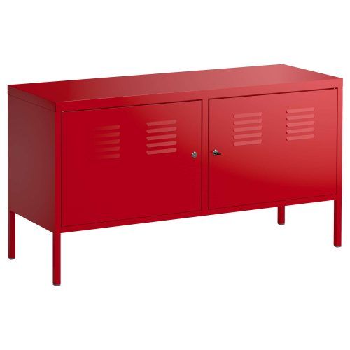 Ikea Red Sideboards (Photo 1 of 20)