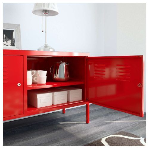 Ikea Red Sideboards (Photo 5 of 20)