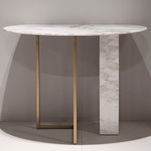 Elke Marble Console Tables With Polished Aluminum Base (Photo 10 of 20)
