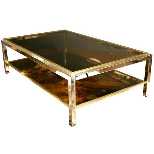 Brass Smoked Glass Cocktail Tables (Photo 19 of 20)