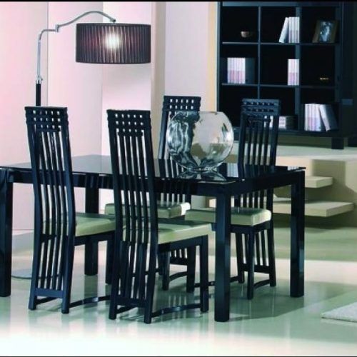 Black Gloss Dining Sets (Photo 18 of 20)