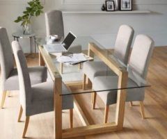  Best 20+ of Glass Oak Dining Tables