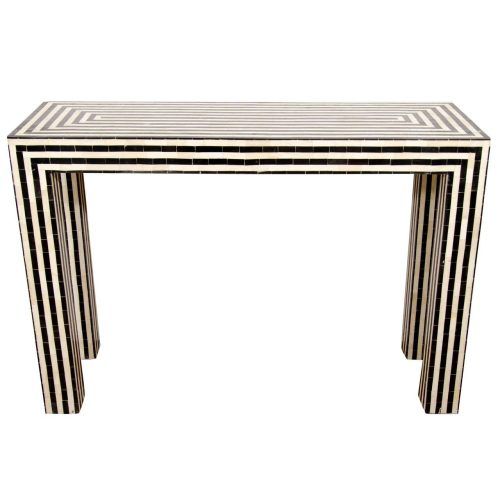 Black And White Inlay Console Tables (Photo 1 of 20)