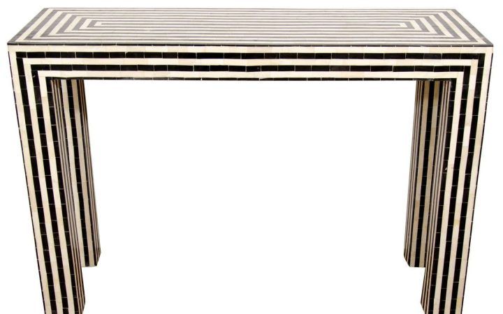 2024 Best of Black and White Inlay Console Tables