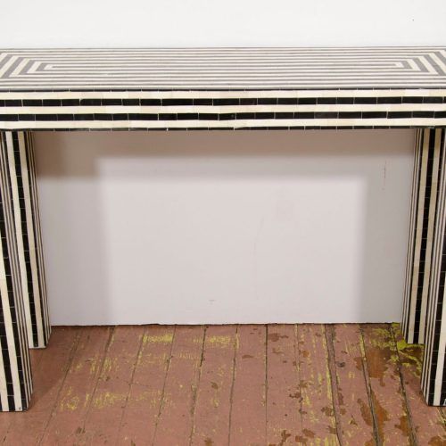Black And White Inlay Console Tables (Photo 9 of 20)