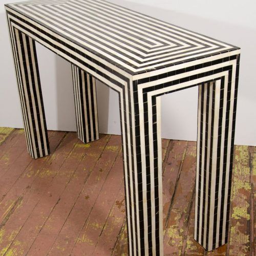 Black And White Inlay Console Tables (Photo 10 of 20)