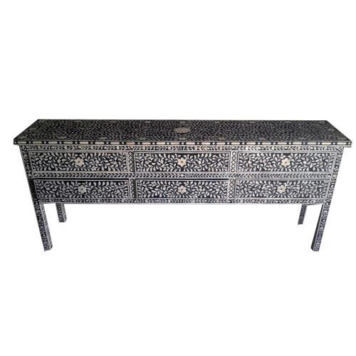 Black And White Inlay Console Tables (Photo 19 of 20)